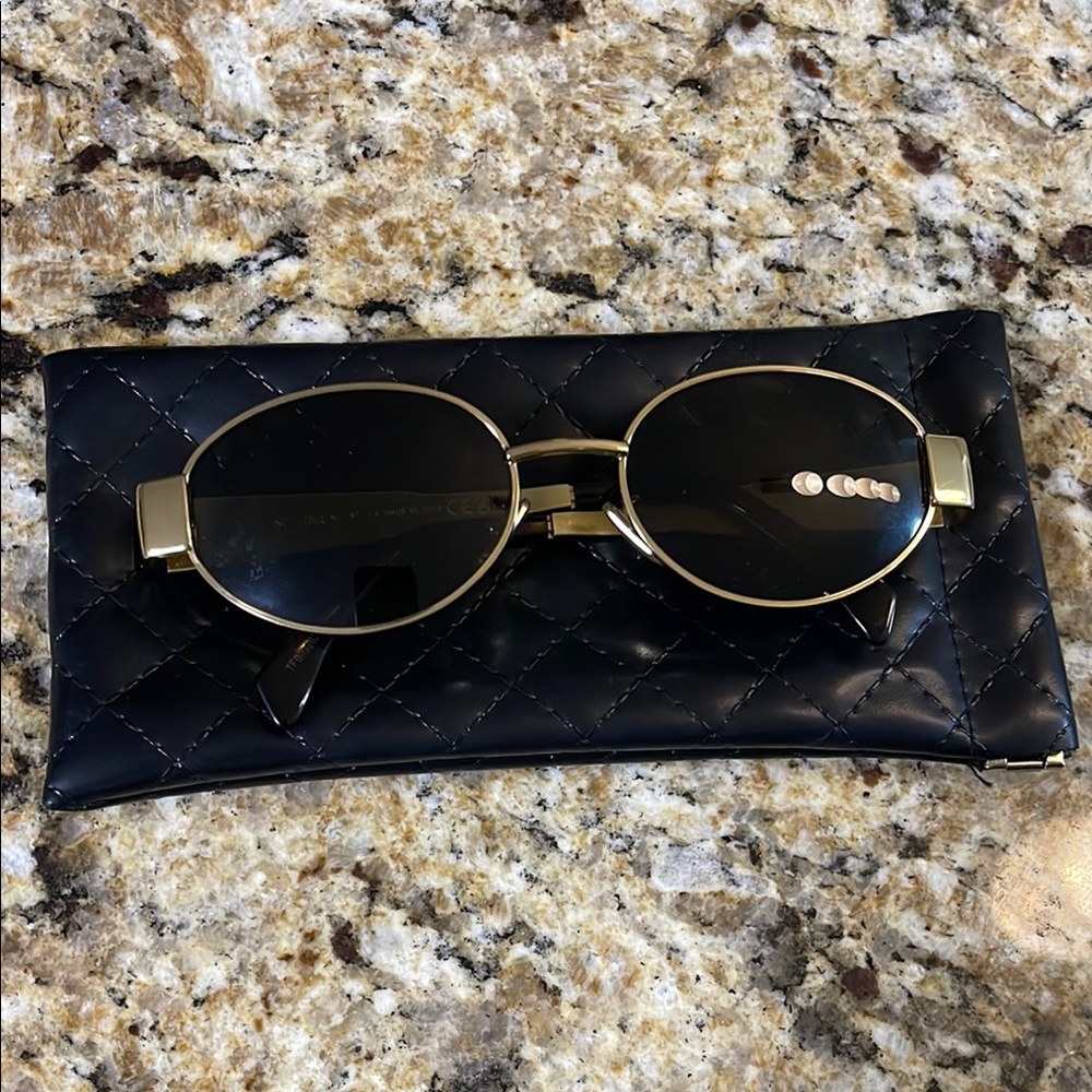 Elegant Black and Gold Celine Sunglasses